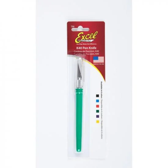 Excel K40 Pocket Clip-on Knife with TwiST-off Cap, Green (Carded) — image 3 of 5