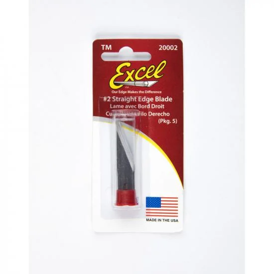 Excel #2 Straight Edge Blade, Shank 0.345 (0.88 cm) (5pcs) (Carded) &mdash; image 2 of 8