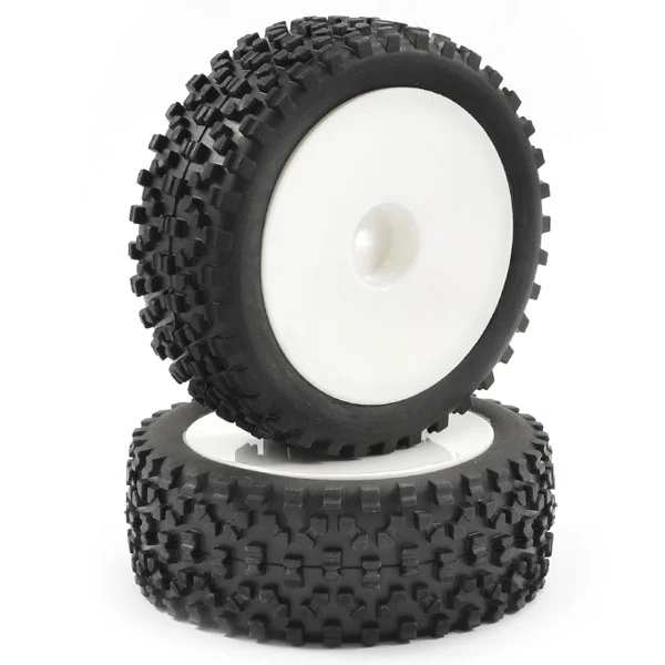 Fastrax 1:10 Mounted Cuboid Buggy Front Tyres Dished