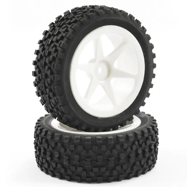 Fastrax 1:10 Mounted Buggy Tyres Street Front (Spoked)