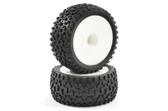 Fastrax 1:10 Mounted Cuboid Buggy Rear Tyres Dished &mdash; image 4 of 4