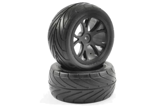 1:10 Pre Glued Buggy Tyres - 12mm Hex Black - Arrow Pattern - Rear (2) — image 4 of 4