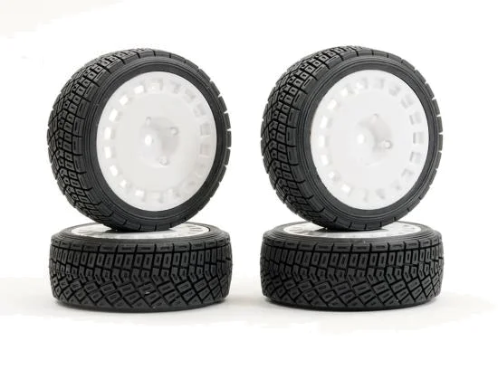 Fastrax 1:10 Rally Angle Tyres on OZ Style Wheels - White (4) — image 2 of 8