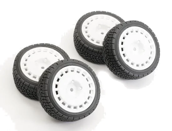 Fastrax 1:10 Rally Angle Tyres on OZ Style Wheels - White (4) — image 5 of 8