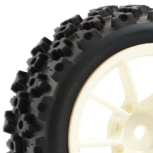Fastrax 1:10 Rally Tyres on 10 Spoke White Wheels (4) — image 2 of 6