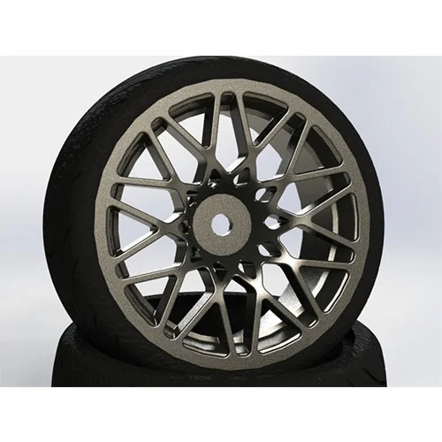Fastrax 1:10 Street Treaded Tyres on Star Gun Metal Wheels (4) — image 2 of 6