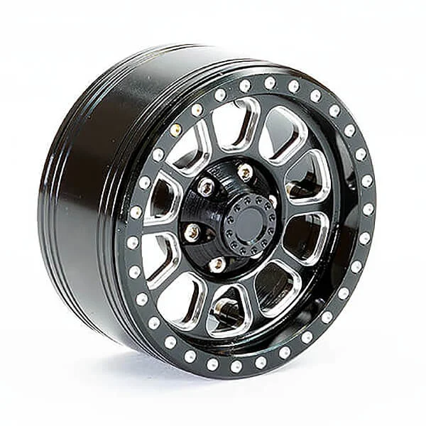 Fastrax Aluminium Beadlock Ten 1.9 Wheels - Black (2)