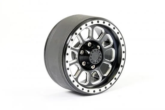 Fastrax Aluminium Beadlock Ten 1.9 Wheels - Black (2) — image 2 of 3