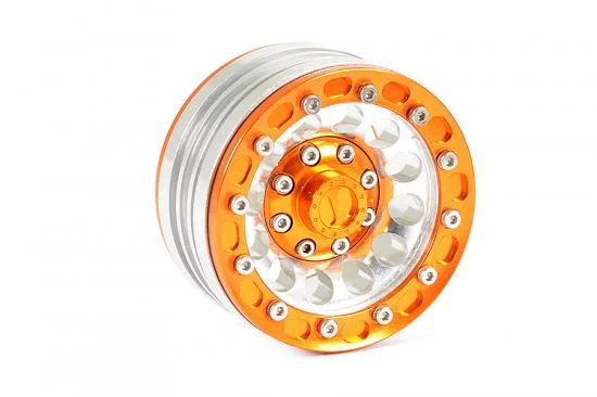 Fastrax Aluminium Beadlock Ten 1.9 Wheels - Orange (4) &mdash; image 2 of 3