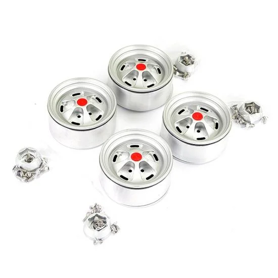 Fastrax Aluminium Beadlock Star 1.9 Wheels - Silver (4) — image 1 of 5