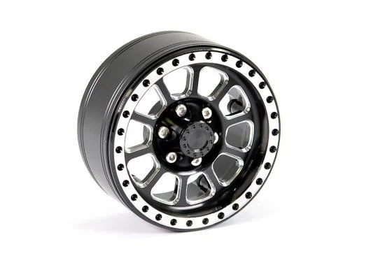 Fastrax Aluminium Beadlock Ten 1.9 Wheels - Black (4) &mdash; image 2 of 3