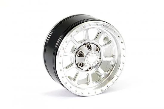 Fastrax Aluminium Beadlock Ten 1.9 Wheels - Silver (4) &mdash; image 2 of 3