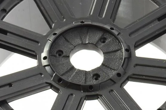 Fastrax 1:8 Rock Block Mounted on 8 Spoke Black Wheels (2) &mdash; image 4 of 5
