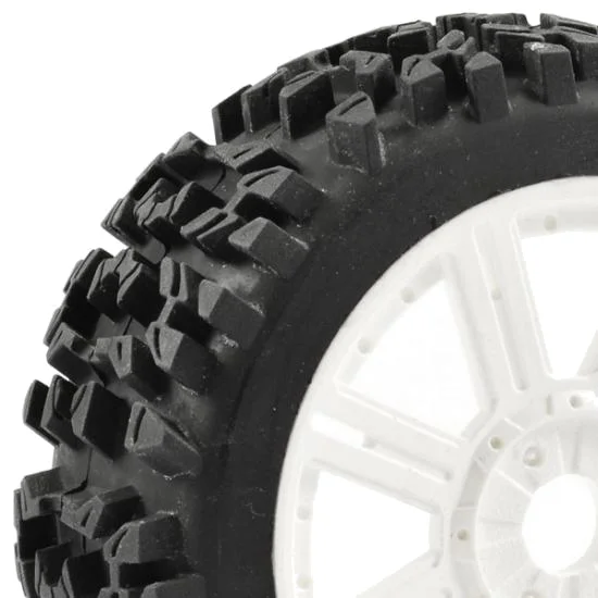 Fastrax 1:8 Maze Tyres Mounted on 8 Spoke White Wheels (2) — image 1 of 5