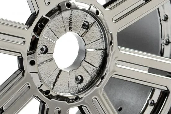 Fastrax 1:8 Eagle Road Tread Tyres Mounted on Black Chrome Wheels (2) &mdash; image 4 of 5