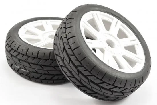 Fastrax 1:8 Eagle Road Tread Tyres Mounted on White Wheels (2) — image 2 of 5