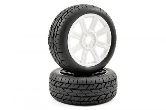 Fastrax 1:8 Eagle Road Tread Tyres Mounted on White Wheels (2) — image 3 of 5