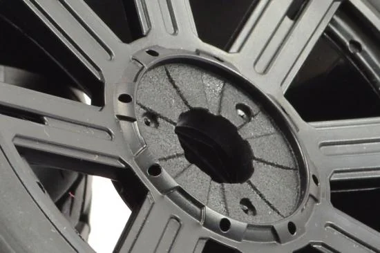 Fastrax 1:8 Paddle Tyres Mounted On 8 Spoke Black 17mm Hex Wheels - 1 Pair — image 3 of 3