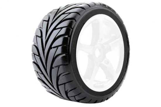 Fastrax 1:8 Truggy Eagle Tyres Mounted on 5 Spoke White Zero Offset Wheels (2) — image 2 of 4