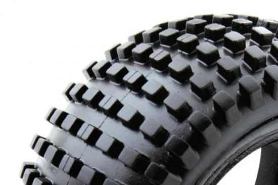 Fastrax 1:8 Truggy Rock Tyres Mounted on 5 Spoke Black Zero Offset Wheels (2) — image 3 of 4