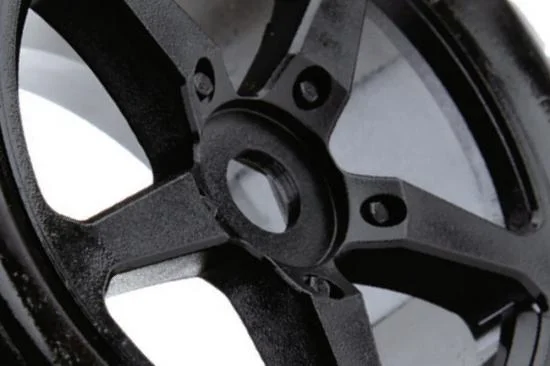 Fastrax 1:8 Truggy Rock Tyres Mounted on 5 Spoke Black Zero Offset Wheels (2) — image 4 of 4