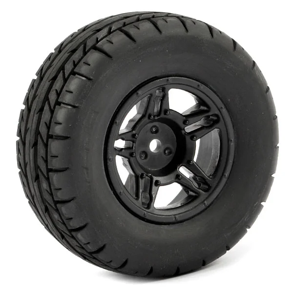 Fastrax 1:10 SC Eagle Treaded Road Tyres Mounted on Slash Rear Wheels (2)