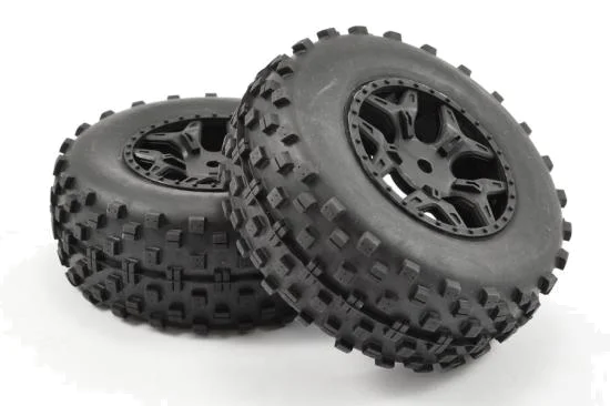 Fastrax 1:10 SC Rock Block Tyres Mounted on Slash Rear Wheels (2) — image 2 of 5
