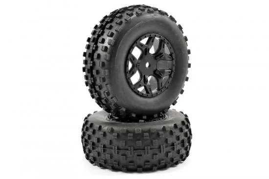 Fastrax 1:10 SC Rock Block Tyres Mounted on Slash Rear Wheels (2) — image 4 of 5