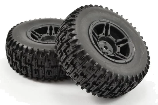 Fastrax 1:10 SC Jigsaw Tyres Mounted on 12mm Hex Slash 2WD Front Wheels (2) — image 2 of 4