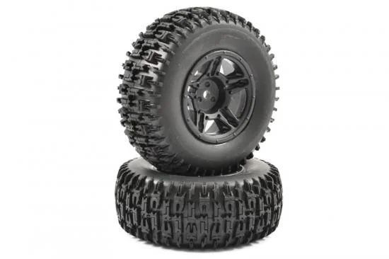 Fastrax 1:10 SC Jigsaw Tyres Mounted on 12mm Hex Slash 2WD Front Wheels (2) — image 4 of 4