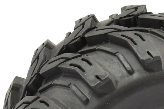Fastrax Arrow 1:8 MT Tyres Mounted on Spoked Chrome Half Inch Offset Wheels (2) — image 4 of 4