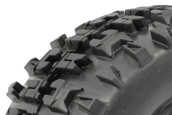 Fastrax Jigsaw Tyres Mounted on 1:10 MT Black Zero Offset Wheels (2) — image 3 of 4