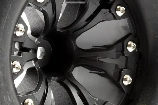 Fastrax Jigsaw Tyres Mounted on 1:10 MT Black Zero Offset Wheels (2) — image 4 of 4