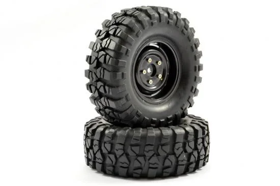 Fastrax Sawblock Scale 1.9 Wheels with Tyres - 108mm OD - Black (2) &mdash; image 3 of 3