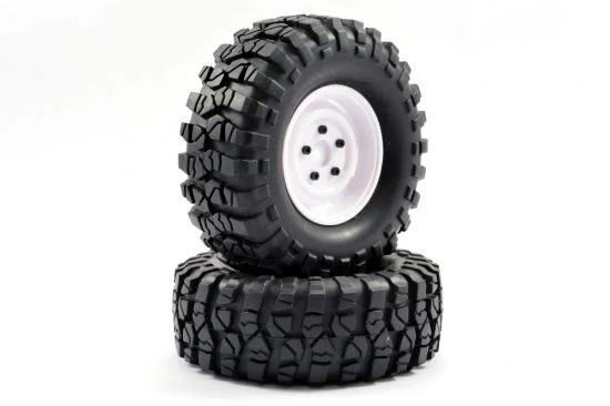 Fastrax Sawblock Scale 1.9 Wheels with Tyres - 108mm OD - White (2) — image 3 of 3