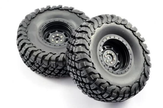 Fastrax Granite Scale 2.2 Wheels with Tyres - 140mm OD - Black (2) — image 4 of 4