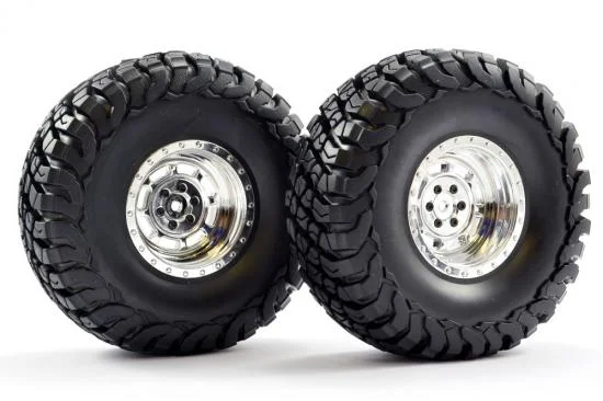 Fastrax Granite Scale 2.2 Wheels with Tyres - 140mm OD - Chrome (2) — image 4 of 4