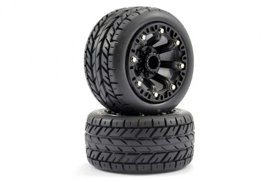 Fastrax 1:16 Eagle Tyres Mounted on Black 8SP 12mm Hex Wheels (2) — image 2 of 4