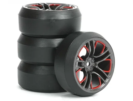 Fastrax 1:10 (4) Drift D3 Tyre With 3mm 10-Spoke Wheel-Graphite — image 2 of 4