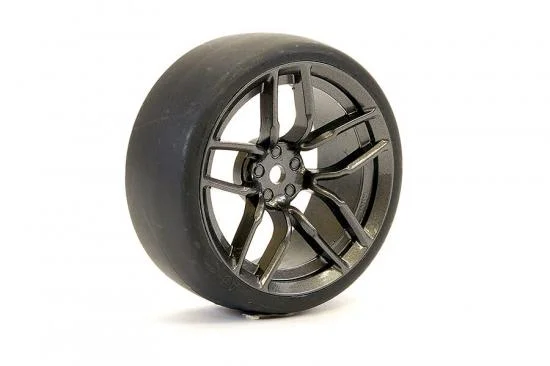 Fastrax Drift D1 Tyres Mounted on 3mm Offset 10 Spoke Graphite Wheels (4) — image 4 of 4