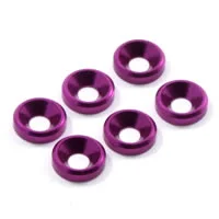 Fastrax M3 Countersunk Washer Purple (6)