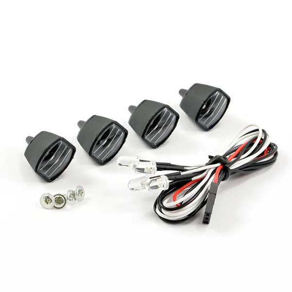 Fastrax Light Set W/LED - Lenses Wire Connector 4Pc - Rectangle
