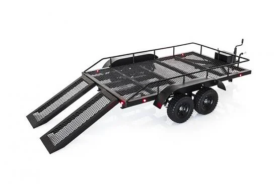 Fastrax Scale Dual Axle Truck Car Trailer With Ramps + LED Lights — image 6 of 6
