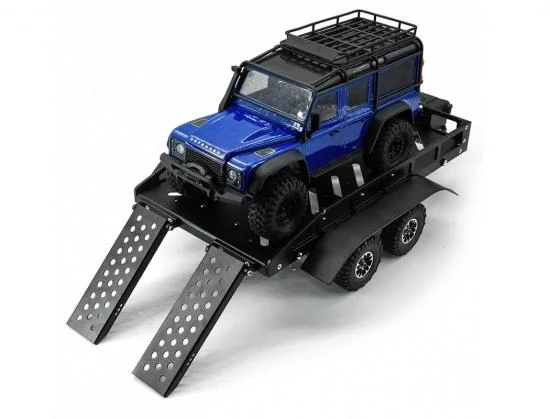 Fastrax Dual Axle Trailer With Ramps + LEDs - Medium 1:12 - 1:18 Scale &mdash; image 3 of 12