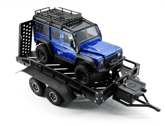 Fastrax Dual Axle Trailer With Ramps + LEDs - Medium 1:12 - 1:18 Scale &mdash; image 2 of 12