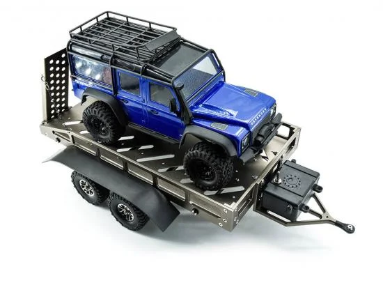 Fastrax Dual Axle Trailer With Ramps + LEDs - Medium 1:12 - 1:18 Scale &mdash; image 2 of 13
