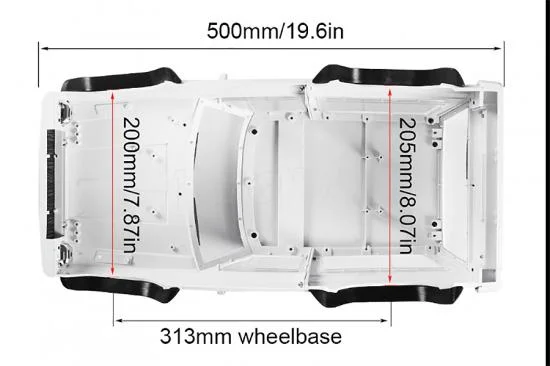Fastrax 1:10 Rockee Fullcab + Interior Hard Scale Body - 313mm WB - White &mdash; image 10 of 10