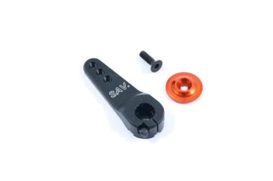 Fastrax Jumbo Black Alloy 3 in 1 Servo Horn - 15T Large Scale (Savox/Multiplex/Hitec) — image 1 of 6