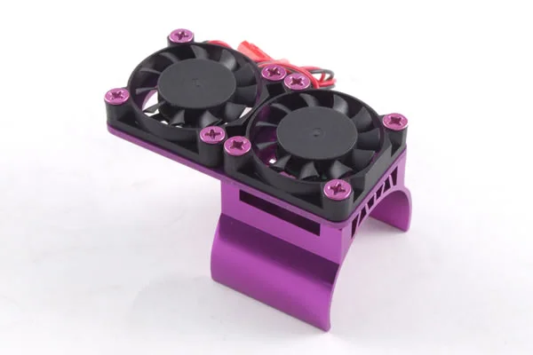 Clip On 1:10 540 Size Motor Heatsink With Dual Fan - Blue — image 2 of 3