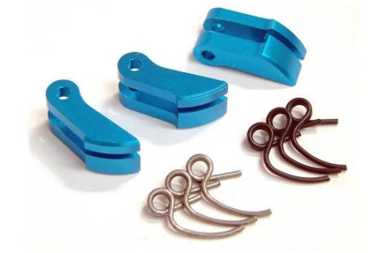 Fastrax Blue Aluminium. Lightweight Clutch Shoe (Inc 1.0 + 1.1mm Springs) — image 2 of 3